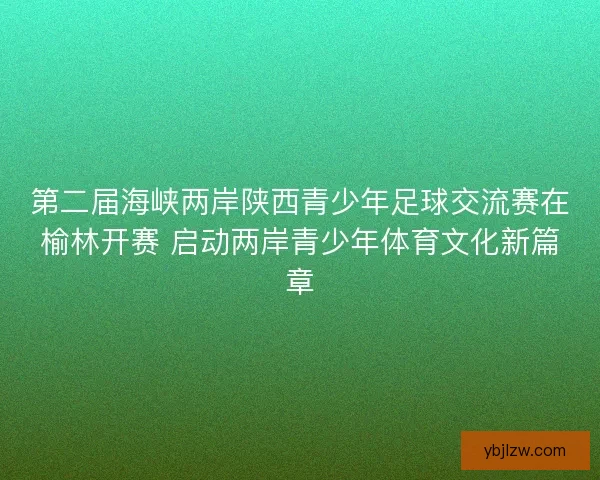 第二届海峡两岸陕西青少年足球交流赛在榆林开赛 启动两岸青少年体育文化新篇章 第二届海峡两岸陕西青少年足球交流赛在榆林开赛 启动两岸青少年体育文化新篇章